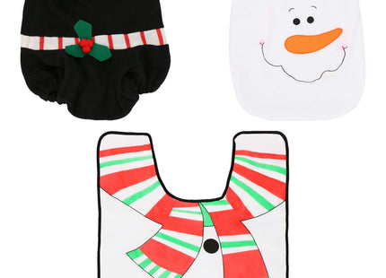 Kerstset voor Badkamer - 3 Delig - Sneeuwpop