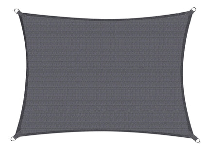 Schaduwdoek | Zonnezeil | Rechthoek | 5 x 3 m | 90% Schaduw | Donker Grijs