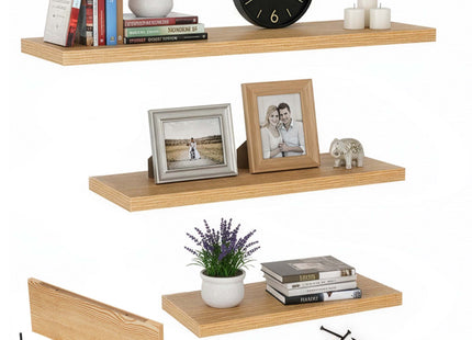 Wandplank - Boekenplank - Ophangbaar - 3 Delig - Metaal - 3 Kg