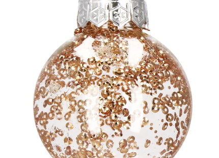 Kerstballen | 30 Stuks | 6 cm | Transparant/Goud