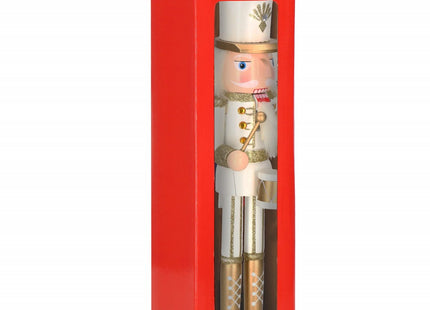 Notenkraker Kerst | 38 cm | Wit/Goud