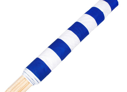 Strand Windscherm Met Stokken | Windscherm Strand | Windscherm Camping | 10 Meter | Blauw/Wit