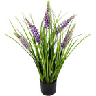 Kunstbloem - Kunstplanten - Lavendel - Inclusief Pot - Paars - Decoratief - 60 cm