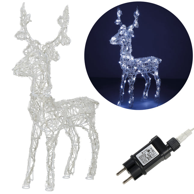 Rendier | 100 LED Lampjes | Koel Wit