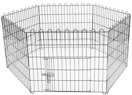 Hondenbench - Dierenkooi - Dierenbox - Metaal - Zwart - 165 x 85 x 73 cm