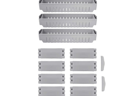 Keukentrolley | Keukentrolley Op Wieltjes | Badkamer Trolley | Opbergrek | 4 Niveaus | 101,5 x 54 x 12.5 cm | Grijs