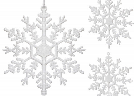 Kersthanger | Sneeuwvlok | 12 cm | 3 Stuks