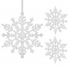 Kersthanger | Sneeuwvlok | 12 cm | 3 Stuks