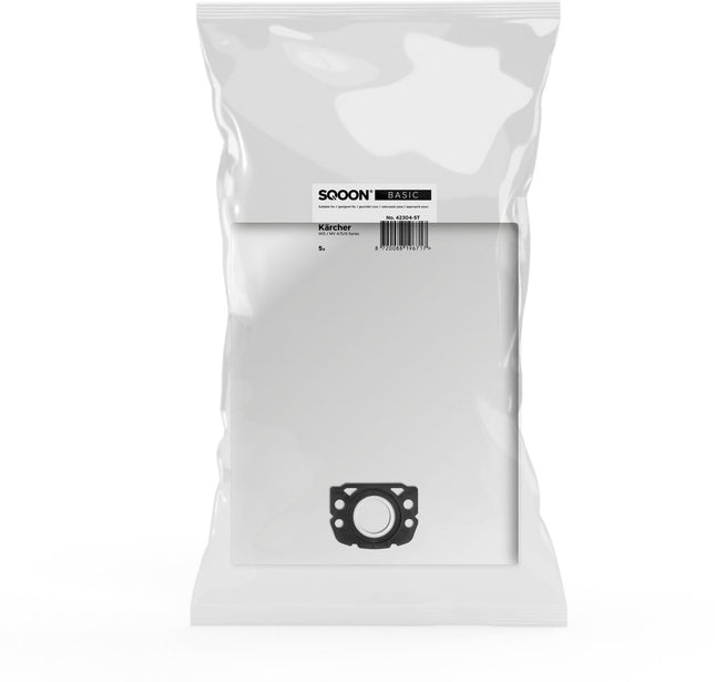 SQOON® Basic Stofzuigerzakken  Geschikt voor Kärcher WD / MV 4 / 5 / 6 Series – Vervanging voor Model 2.863-006.0 - 5 Stuks