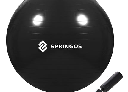 Fitnessballen - Yoga Bal - Pilates - Zwangerschap - Met Pomp - PVC - Zwart - 150 Kg - 55 Cm