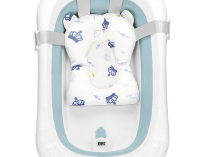 Opvouwbaar Baby Bad - Opvouwbaar - Draagbaar - Met Stop - Thermometer - Kussen - Tot 12 Maanden - 35 L - Blauw - Wit - 82 x 52 x 22 cm
