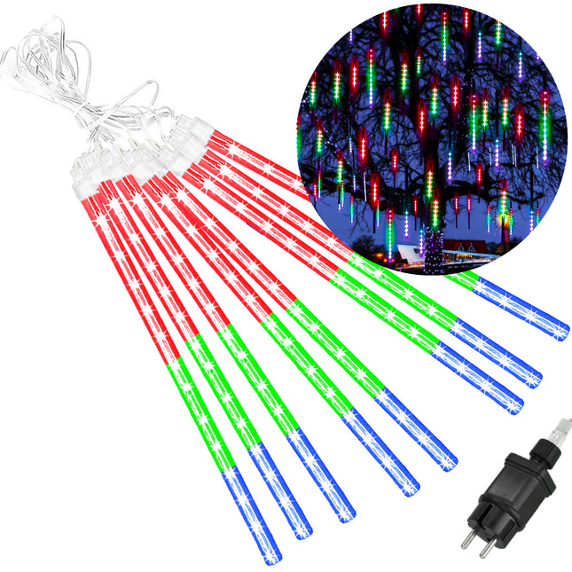 Ijspegelverlichting | Kerstboomverlichting | Met 144 LED Lampjes | 8 Stuks | Multicolor