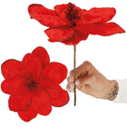Kunstbloem - Kunststof - Rood - Glitters