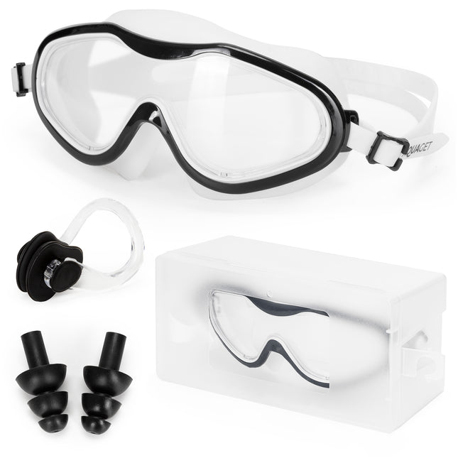 Duikbril - Zwembril - Inclusief Oordoppen En Neusklem - Verstelbaar - Unisex - Transparant - UV400