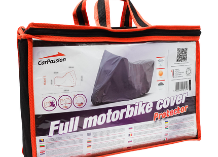 CarPassion Protector Motorhoes - Beschermhoes - Waterdicht &amp; Vorstbestendig - Maat L - Grijs - 248 x 127 cm