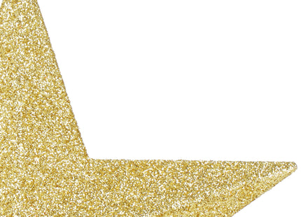 Kerstboom Piek | Ster | 19 cm | Glitter | Goud