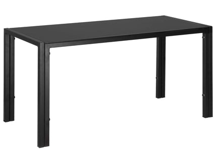Tuinmeubelset - Bank - Stoelen - Glas - Zwart - Staal - Textileen - 120 Kg