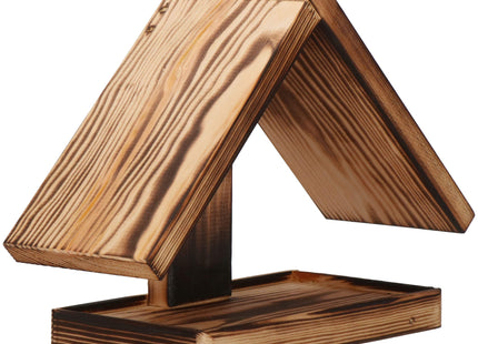 Vogelvoederhuisje - Vogelvoederplek - Vogelvoeding - Staand - Lichtbruin -  12,5 x 31 x 21,5 cm