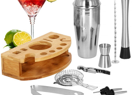 Cocktail Set | 12-Delige Cocktail Shaker Set | RVS | Zilverkleurig