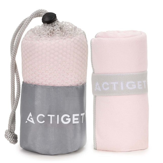 Strandlaken | Badlaken | Sneldrogend | Strandhanddoek | Microvezel | 80 x 40 cm | Roze