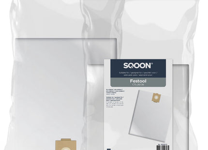 SQOON® Stofzuigerzakken Geschikt voor Festool CT / CTL / CTM26 & CT / CTL / CTM36 - 5 Stuks