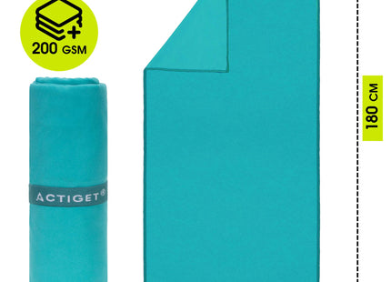 Strandlaken | Badlaken | Strandhanddoek | Microvezel | 180 x 100 cm | Turquoise