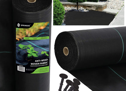 Worteldoek - Anti -Onkruid - Beschermfolie - 90g - 0,8X100M - Zwart