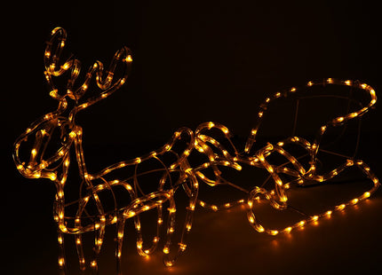 Rendier Met Slee | 192 LED Lampjes | Warm Wit