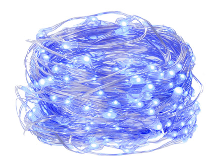 Kerstboomverlichting - 10 LED - Microdraden - 0.9 M - Blauw