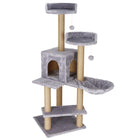 Krabpaal - 7 Etages - Voor Katten - Toren - Meubelbescherming - 45 x 45 x 129 cm - Grijs