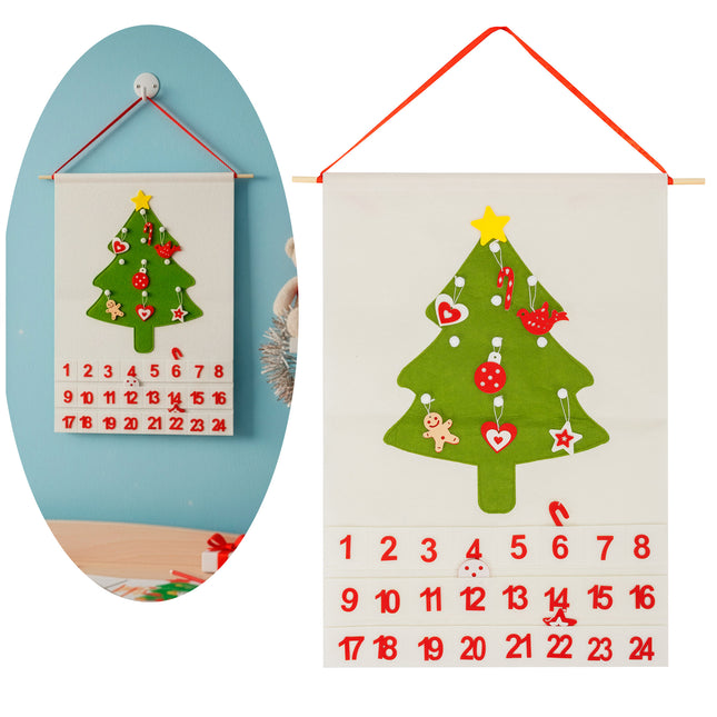 Adventskalender | 24 lades | Vilt | Kerstboom