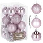 Kerstballen | 25 Stuks | 2,5 cm/4 cm | Roze Tinten