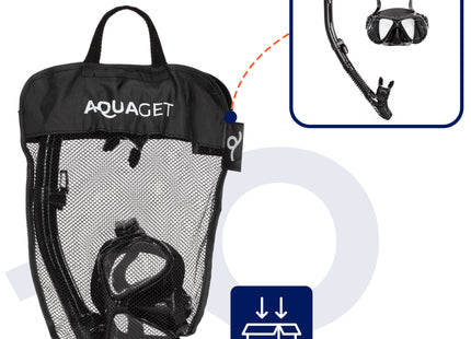 Snorkelset - Duikset - Snorkelmasker - Vinnen - Duikbril - Snorkel - Face Masker - DRY Top