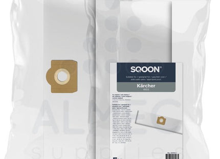 SQOON® Stofzuigerzakken  Geschikt voor Kärcher WD3 / WV3 Series - 5 Stuks