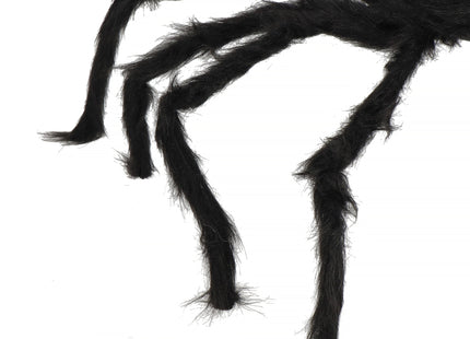 Halloween Decoratie - Spin - Fluffy - Zwart - 90 x 17 Cm