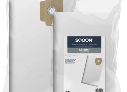 SQOON® Stofzuigerzakken  Geschikt voor Kärcher CV 30/38/48 - Model 6.904-305.0 - 10 stuks