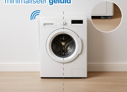 SQOON® Trillingsdempers – 4 stuks | Voor onder je wasmachine of droger | ZWART