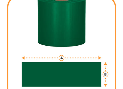 Vlechtband | Privacyfolie | Vlechtband Voor Tuinafsluiting | PVC | 50 m | 450 g/m² | 19 Cm | Groen