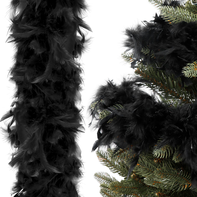 Kerstboa | Kerstslinger | 1.8 m | Zwart