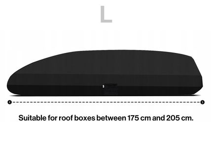 CarPassion Dakkofferhoes  - Beschermhoes - Waterdicht & Vorstbestendig - Maat L - Zwart - 205cm