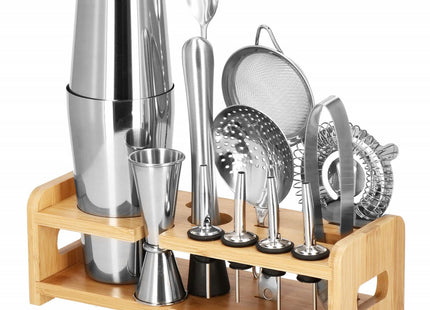 Cocktail Set | 14-Delige Cocktail Shaker Set | RVS | Zilverkleurig