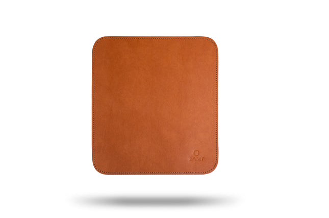 Leren Muismat - 30 x 30 CM - Bruin