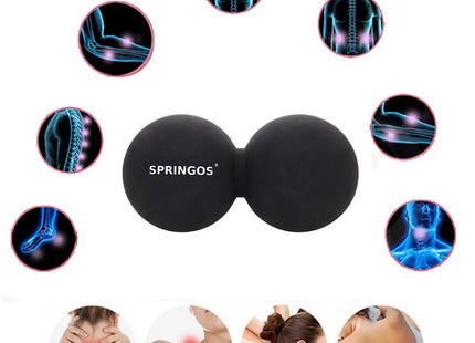 Massage Bal | Triggerpoint Bal | Peanut Ball | Lacrosse Bal | Massage | Mat Zwart | 13 cm