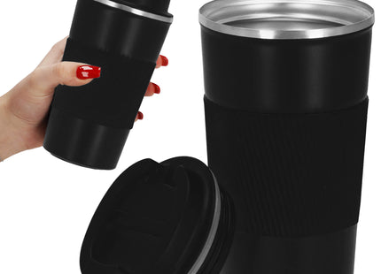 Thermosfles - Thermoskan - 500 ML - RVS - Zwart