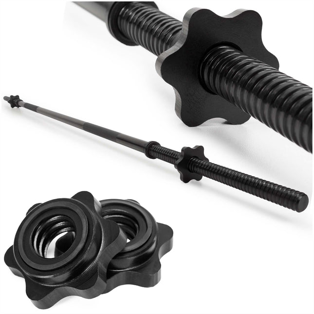 Actiget® Halterstang | Barbell |Staal | 180 cm | 25 mm | 2 Klemmen | Zwart
