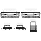 Doucherekken - Badkamerplanken - RVS - Zwart - Driehoekig - 3 Kg - 5 Stuks