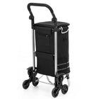 Boodschappentrolley - Boodschappenkrat - Met Twee Wielen - Grijs - Zwart - 42 L - 30 KG - 101 x 45 CM