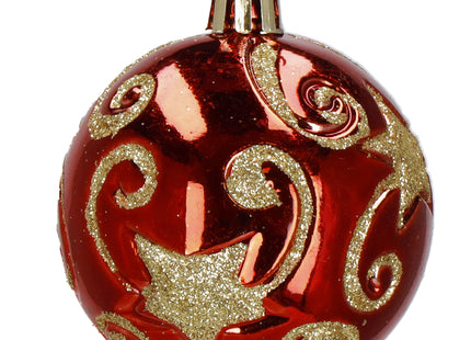 Kerstballen | 30 Stuks | 6 cm | Groen/Rood/Goud
