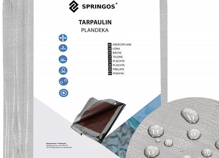 Afdekzeil | 4 x 5 m | 210 g/m2 | Grijs/Bruin