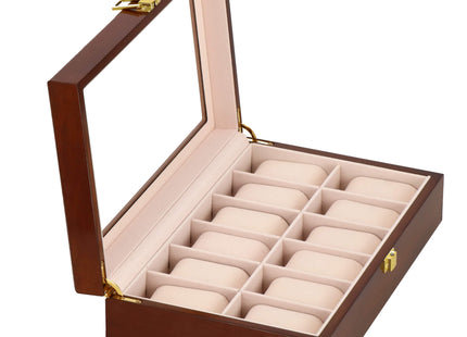 Horlogedoos - Horlogebox - Horlogeopberger - Bruin - 12  Horloges